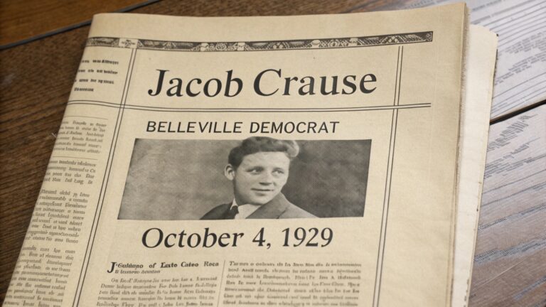 4 oct 1929 jacob crause obituary belleville democrat – A Pillar of the Belleville Community